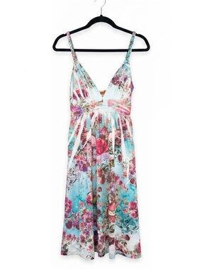 S-TWELVE Y2K Tattoo Print Babydoll Mini Dress, Size M